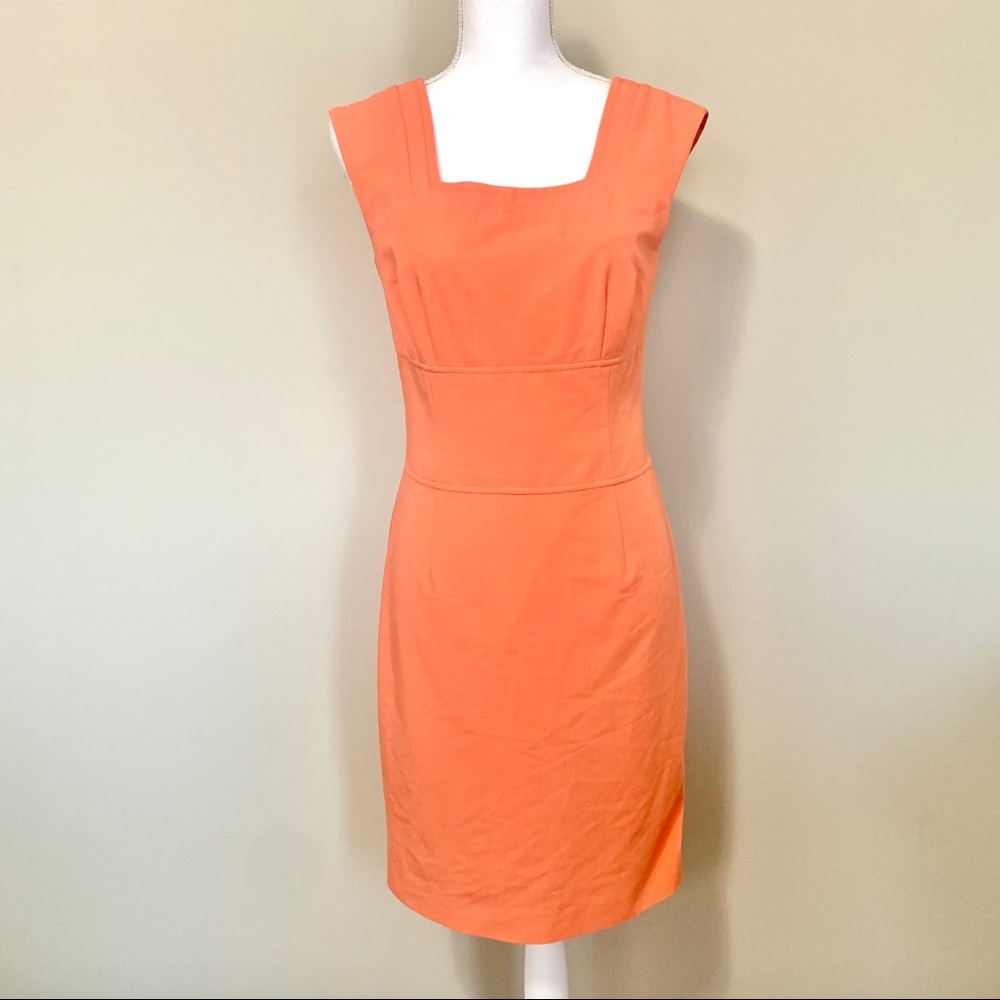 ANTONIO MELANI Orange Sleeveless Dress Sz 4 - Picture 1 of 6